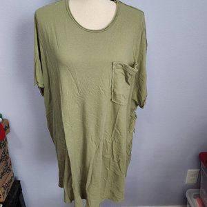 Free People We The Free Oversized Green Pocket Tee Size Medium